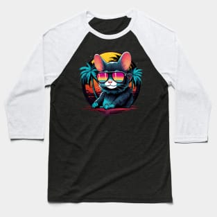 Retro Wave Chinchilla Baseball T-Shirt